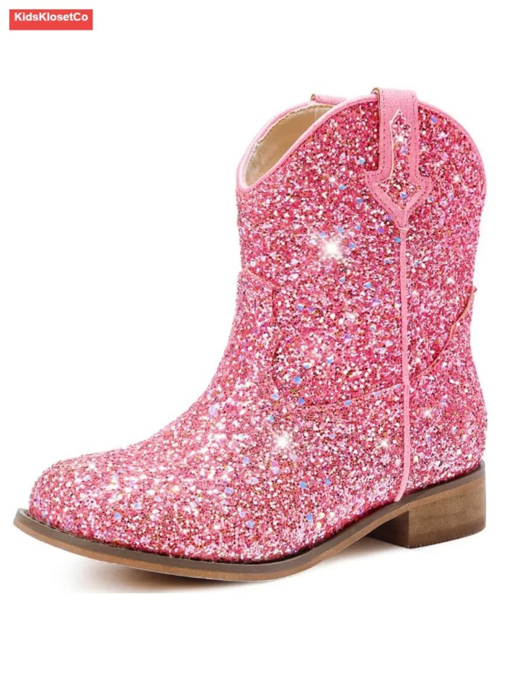 Toddler Girls Glitter Cowgirl Boots Ankle Cowboy Boots Little Kids Horse Riding